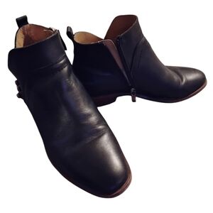 Black Leather Ankle Boots